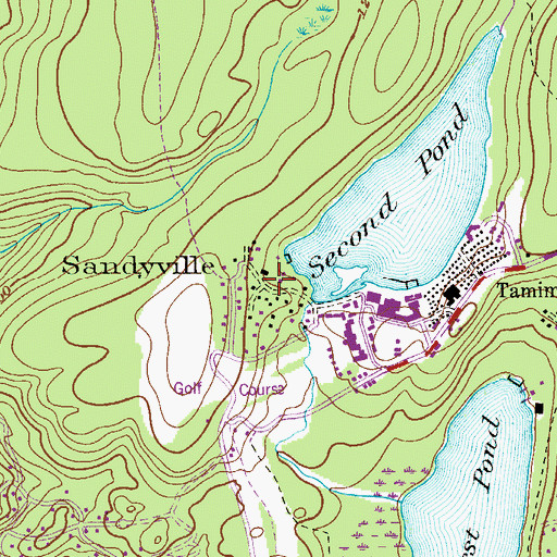 Topographic Map of Sandyville, PA