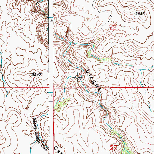 Topographic Map of Stone Cabin Canyon, AZ