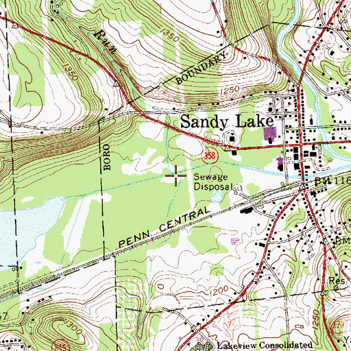 Topographic Map of Sawmill Run, PA