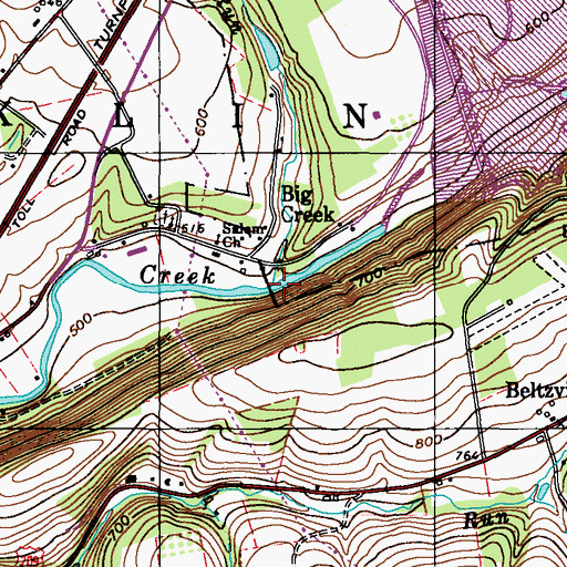 Topographic Map of Sawmill Run, PA