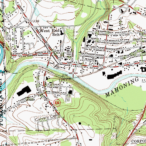 Topographic Map of Sawmill Run, PA