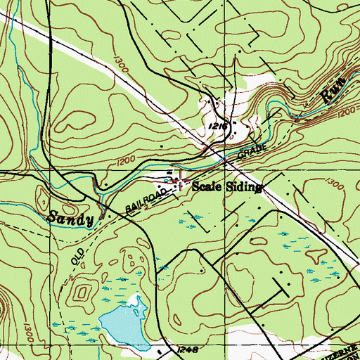 Topographic Map of Scale Siding, PA
