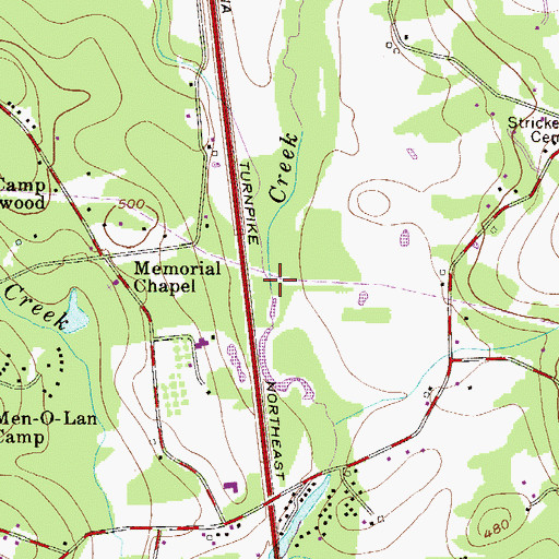 Topographic Map of Schmoutz Creek, PA