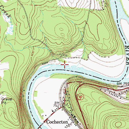 Topographic Map of Schoolhouse Creek, PA