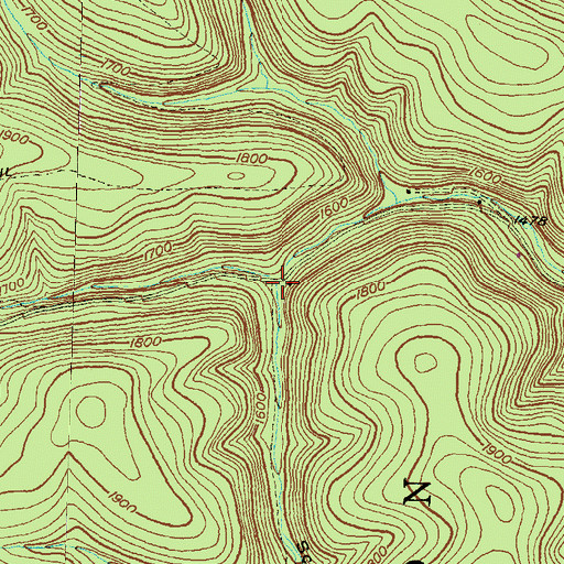 Topographic Map of Schoolhouse Hollow, PA