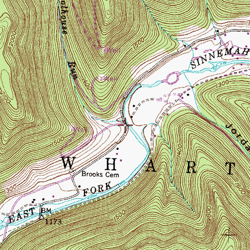 Topographic Map of Schoolhouse Run, PA