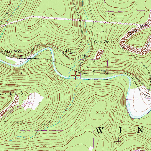 Topographic Map of Schoolhouse Run, PA