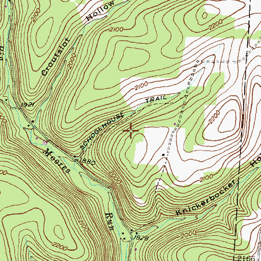 Topographic Map of Schoolhouse Trail, PA