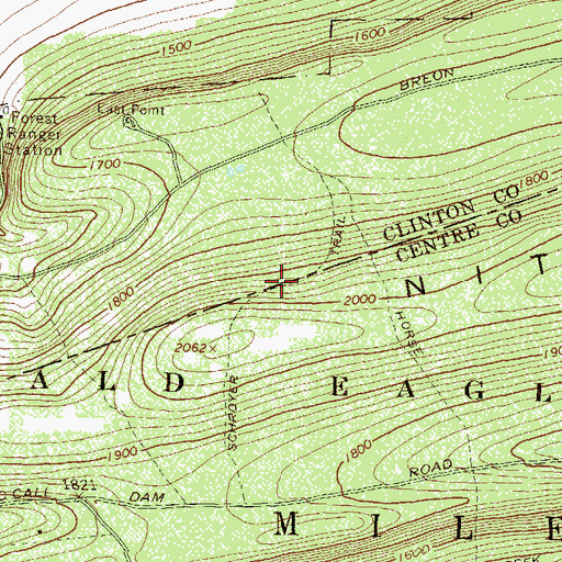 Topographic Map of Schroyer Trail, PA