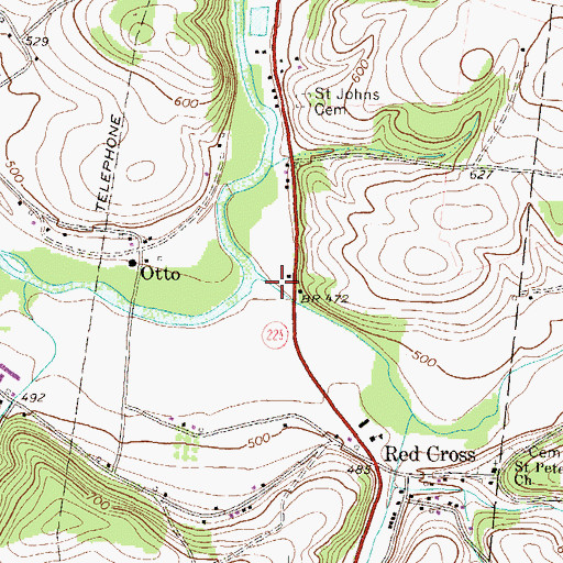 Topographic Map of Schwaben Creek, PA