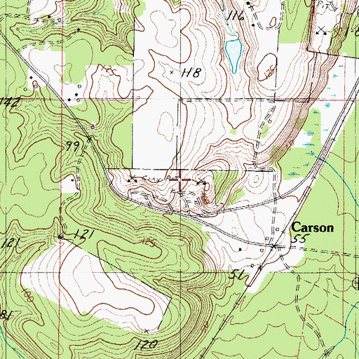 Topographic Map of Friendship Church, AL