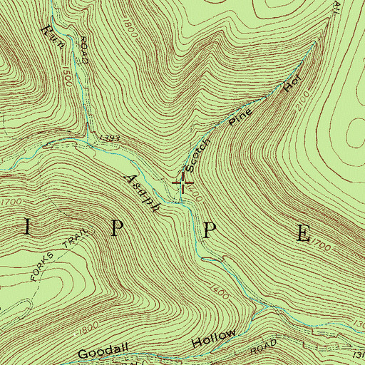 Topographic Map of Scotch Pine Hollow, PA