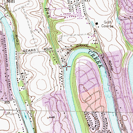 Topographic Map of Sears Run, PA