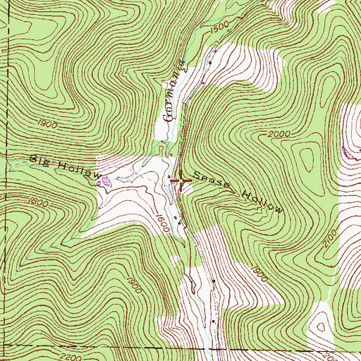 Topographic Map of Sease Hollow, PA