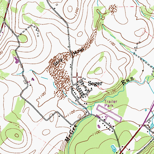 Topographic Map of Seger, PA