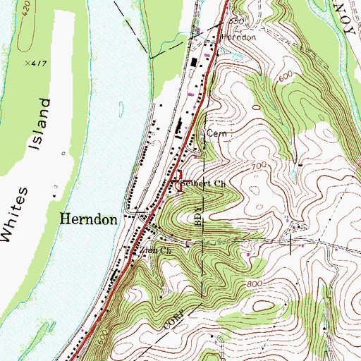 Topographic Map of Seibert Church, PA