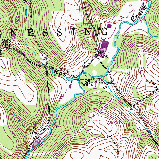 Topographic Map of Semiconon Run, PA