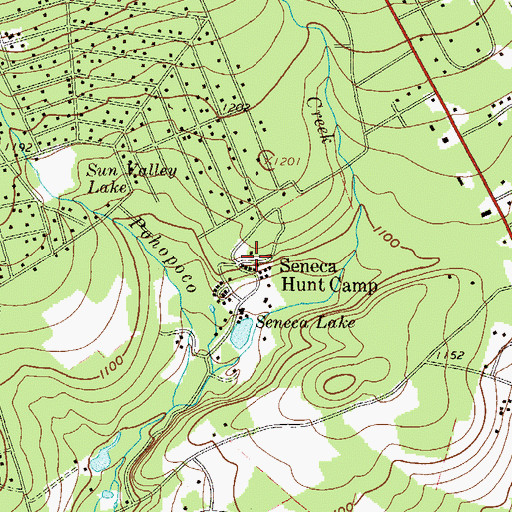 Topographic Map of Seneca Hunt Camp, PA