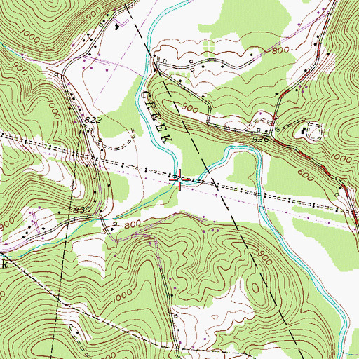 Topographic Map of Service Creek, PA