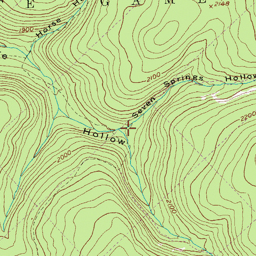 Topographic Map of Seven Springs Hollow, PA