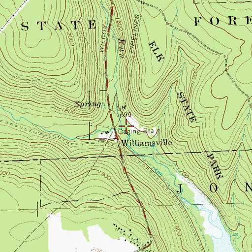 Topographic Map of Sevenmile Run, PA