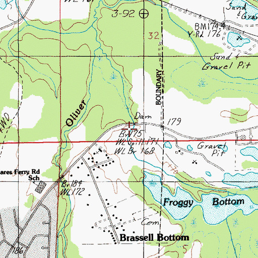 Topographic Map of Froggy Bottom Pond, AL