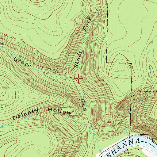 Topographic Map of Shade Fork, PA