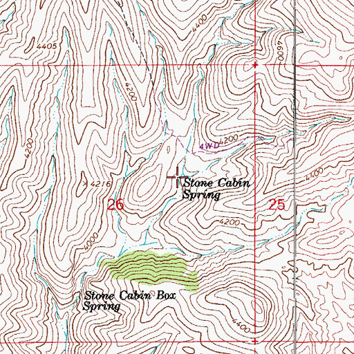 Topographic Map of Stone Cabin Spring, AZ