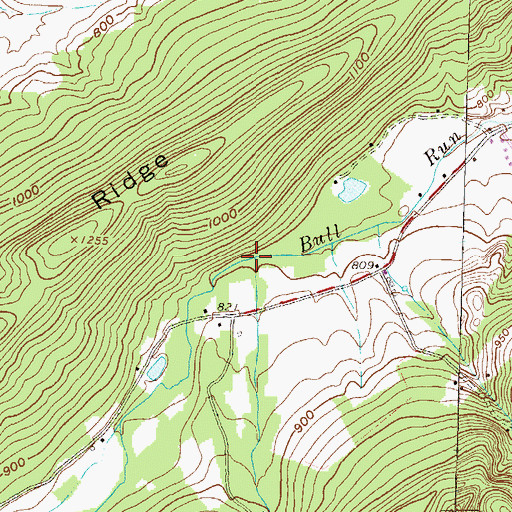 Topographic Map of Shaeffer Run, PA