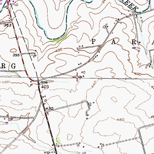 Topographic Map of Shaeffer School, PA