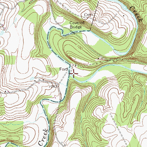 Topographic Map of Shaffer Creek, PA