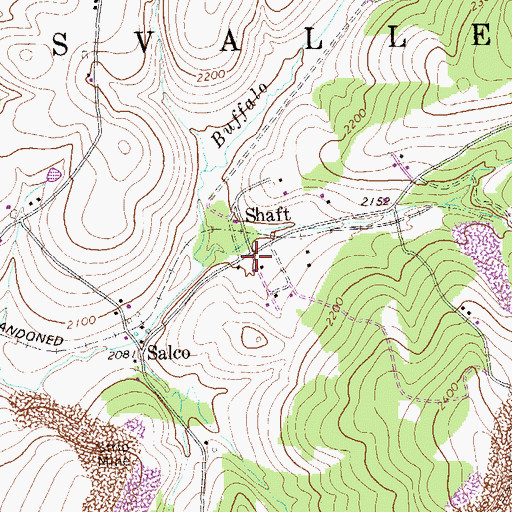 Topographic Map of Shaft, PA