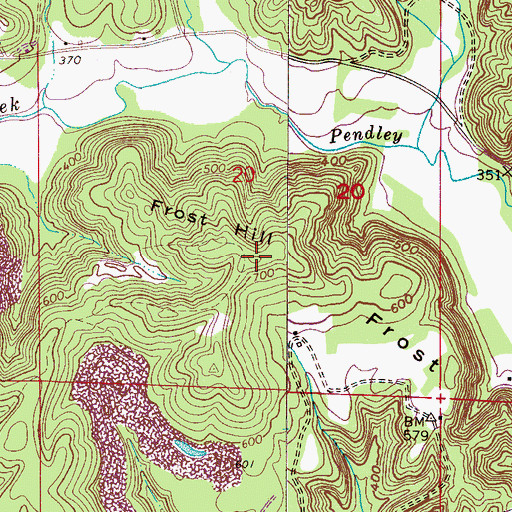 Topographic Map of Frost Hill, AL