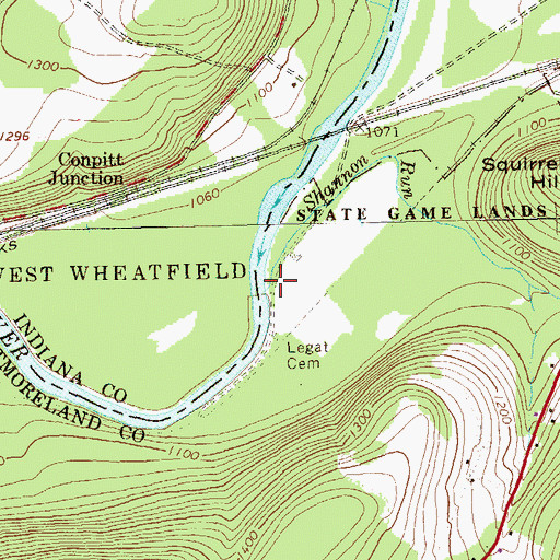 Topographic Map of Shannon Run, PA
