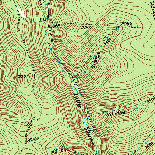 Topographic Map of Sharps Hollow, PA