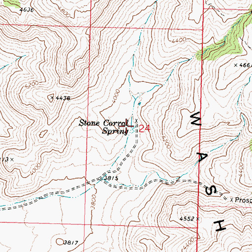 Topographic Map of Stone Corral Spring, AZ