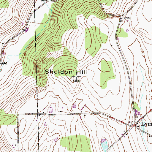 Topographic Map of Sheldon Hill, PA