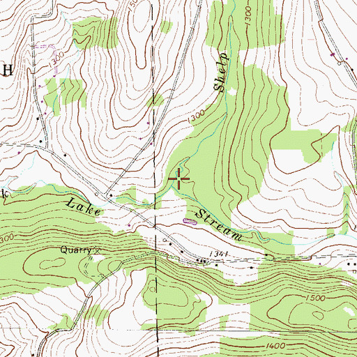 Topographic Map of Shelp Creek, PA