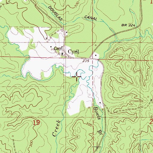 Topographic Map of Fuller Creek, AL