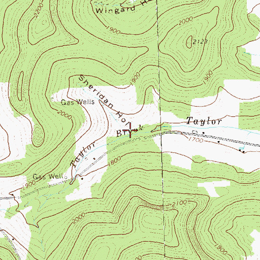 Topographic Map of Sheridan Hollow, PA