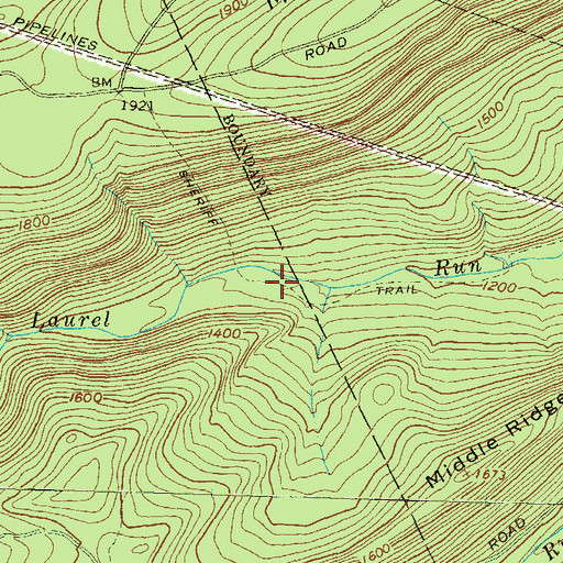 Topographic Map of Sheriff Trail, PA