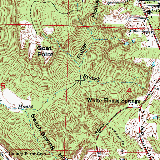 Topographic Map of Fuller Hollow, AL