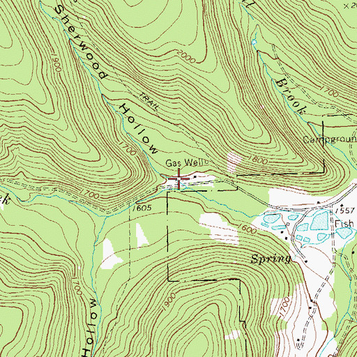 Topographic Map of Sherwood Hollow, PA