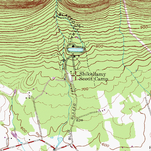 Topographic Map of Shikellamy Scout Camp, PA