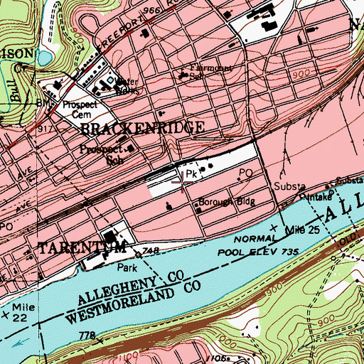 Topographic Map of Shiloh Church, PA