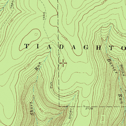 Topographic Map of Short Run Trail, PA