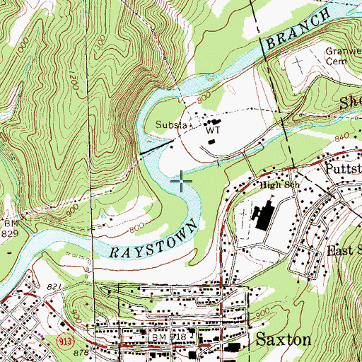 Topographic Map of Shoup Run, PA