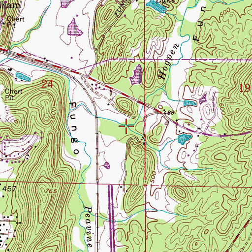 Topographic Map of Fungo Hollow, AL