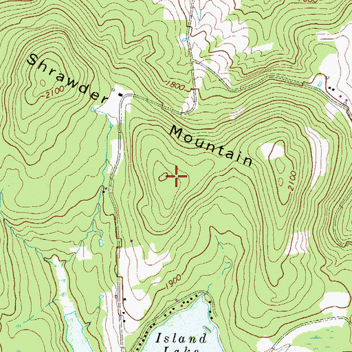Topographic Map of Shrawder Mountain, PA
