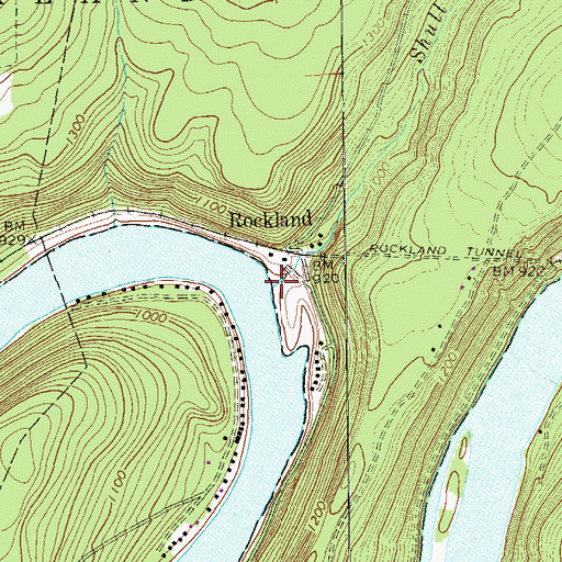 Topographic Map of Shull Run, PA